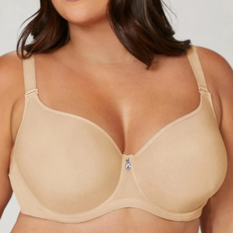 Underwire Bra Padded - Sujetador minimizador de malla con soporte
