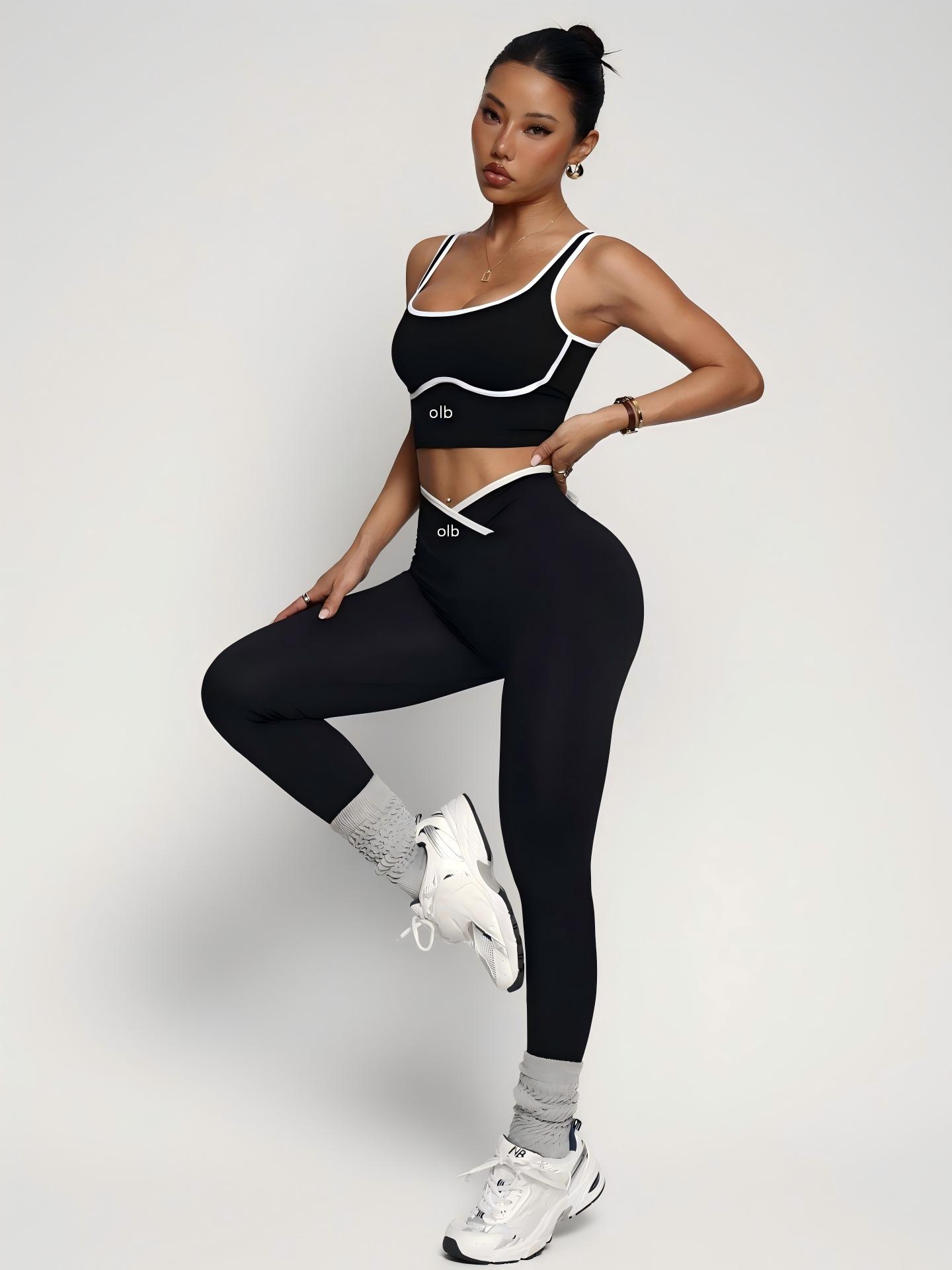Sports Bra Racerback - Conjunto deportivo de 2 piezas, top