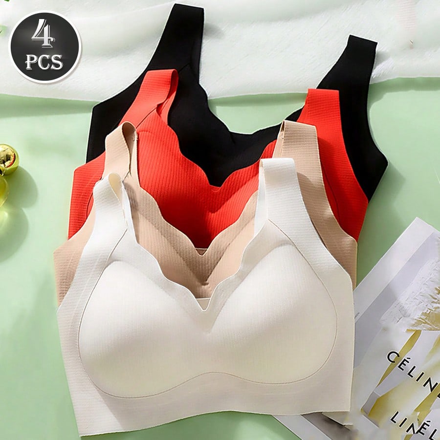 T Shirt Bra Seamless - 4 piezas de sujetadores deportivos sin