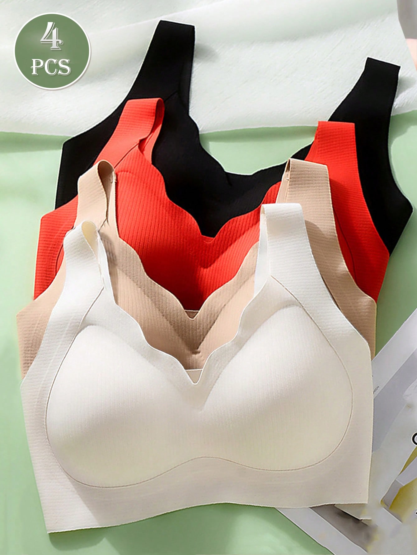 4 piezas de sujetadores deport - T Shirt Bra Seamless reseña y precio